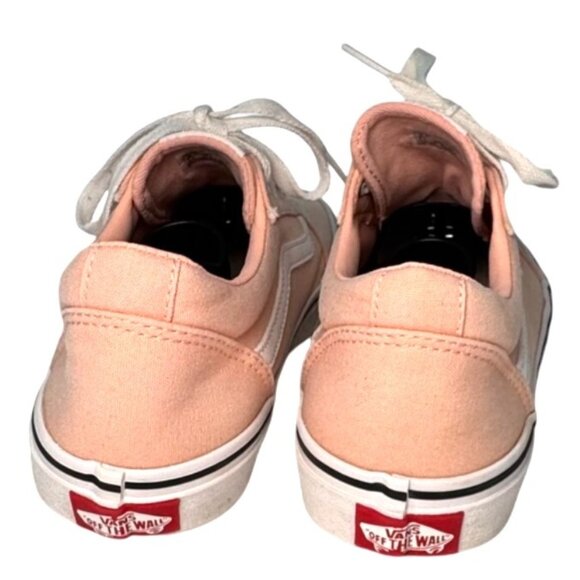 Vans Old Skool Canvas Lace-Up Sneakers Peach & White Missy US 6 Casual Shoes - Picture 2 of 6